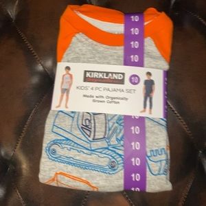 Kirkland Signature Kids, Construction print' 4-piece Cotton PJ Set.